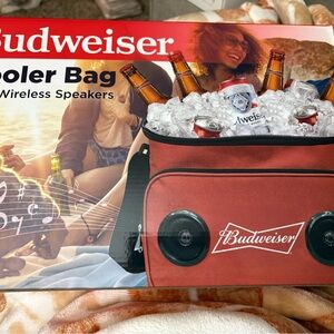 Budweiser Red Cooler Bag with Built-in Speakers